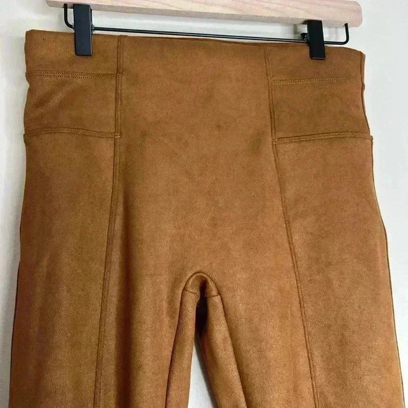 Spanx Faux Suede Leggings Pull On Pant Small Rich Caramel Neutral Blogger Fav - Picture 4 of 12